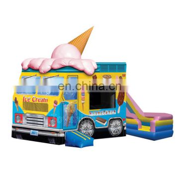 2020 New Ice Cream Truck Bounce House Commercial Inflatable Kids Jumping Castle Bouncer With Slide