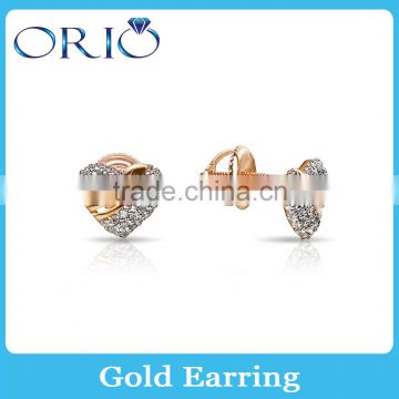 Gold Earrings 9k CZ
