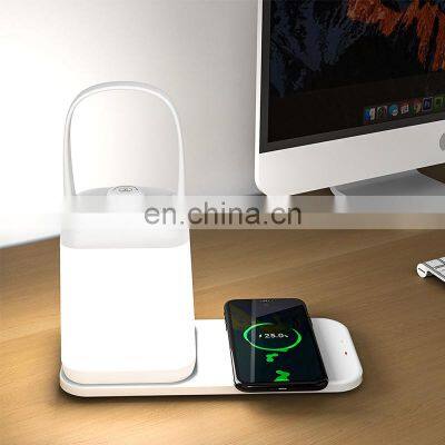 3color Dimmable Rechargeable Nursery Light Beside Lamp Wireless Charger Charging Station Feeding Breastfeeding Led Night Light