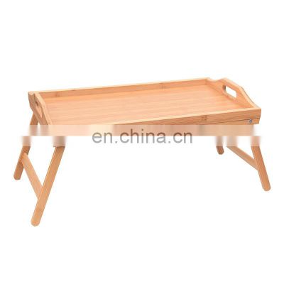 Wholesale Eco-friendly Durable Bamboo Serving Tray,Bed Tray Table With Folding Legs