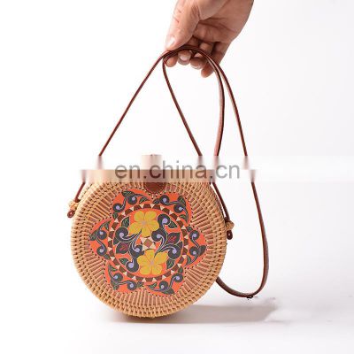 Beautiful Woven Rattan Bag Style Bohemian Bali Handbag Beach Bag