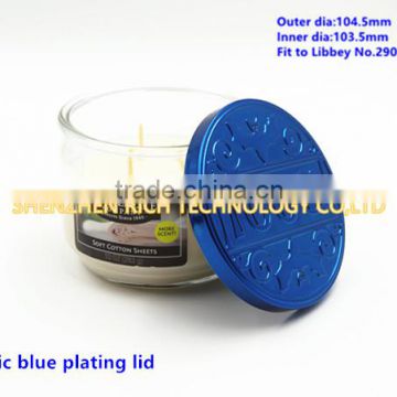 104.5mm metallic blue plating candle lid