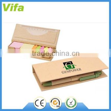 eco desktop sticky notes set with recycled paper pen                        
                                                Quality Choice