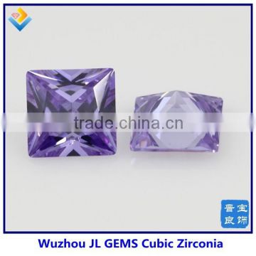 2015 Fahion Synthetic Square Light Lavender CZ Wholesale CZ Gem Beads With AAA