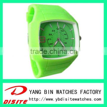 2012 exclusive design watch with silicone band(green)