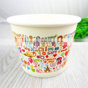 16oz Disposable Custom Printed Frozen Yogurt & Ice Cream Paper Cup, Paper Bowls , ice ream containers