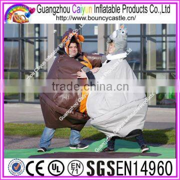 Commercial inflatable suit for interactive games/body inflation suits