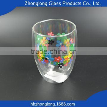 Factory Price Top Brand Glass Transparent Changing Color Cup Glass