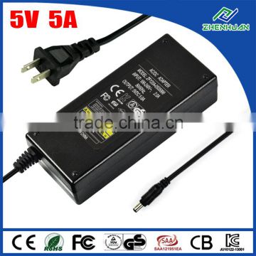 Shenzhen power supply 5V 5A DC adapter with CE KC GS certification