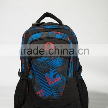 Customized 2016 Polyester school backpack day backpack