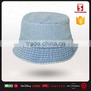 Light wash cotton denim bob bucket hats for parents and child