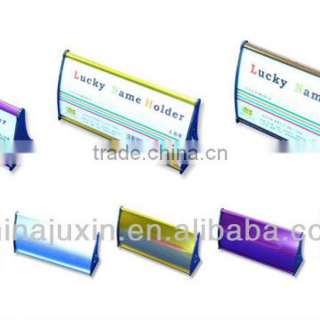 Anodized Aluminum Desk, Door and Wall Name Plate Holders