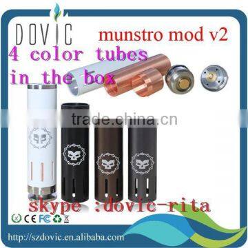 Newest design !!! 4 color tubes munstro v2 mod copper inside mod munstro v2 factory price