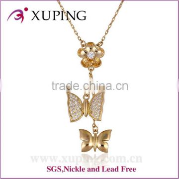 Factory wholesale price women fashion gold butterfly necklace designs                        
                                                Quality Choice