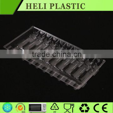 clear disposable 5ml*10units plastic vial bottle tray
