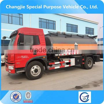 FAW 4x2 chemical liquid transport tanker truck,high quality chemical liquid tank vehicle