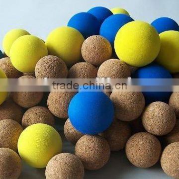 colored cork ball
