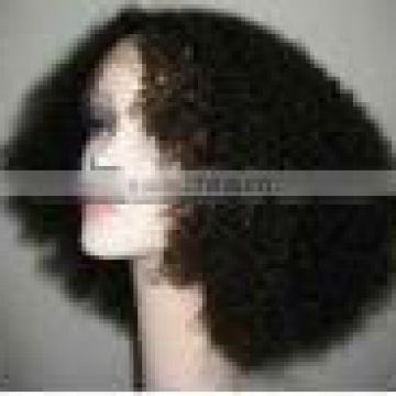 Fashion Afro Kinky Curl Full Lace Wig Hair Wig Virgin Indian Hair Full Lace Wig Hair Extension