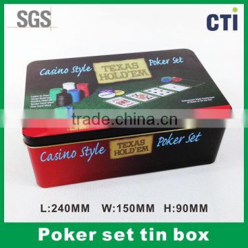 200 pcs Poker set tin box