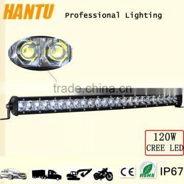 120w auo lighting 24.8'' 3d spot beam curved led light bar single row light bar