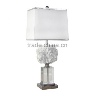 Best selling decorative table lamp made in china fancy table lamp stand with fabric shades