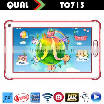 7inch Allwinner A23 or Rockchip 3026 and Q88 kids android tablet pc Dual Core two Camera 800*480 Display Any Colors B