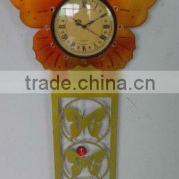 Metal Butterfly Wall Clock