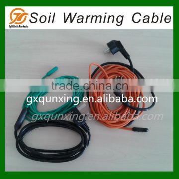 Soil warming wire for greenhouse
