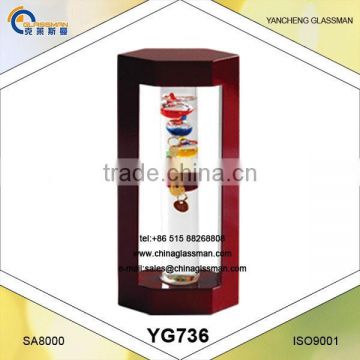 Galileo Thermometer With Wooden Frame YG736