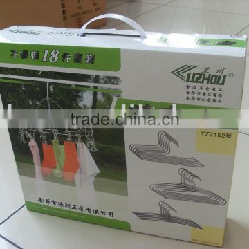 stainless steel clothes hanger set high quality