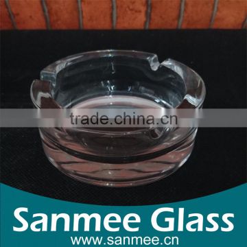 Wholesale High Quality Round Clear Custom Glass Cigar Ashtrays