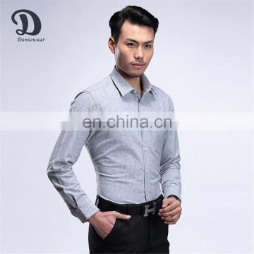 2017 New fashion long sleeve button mens cotton shirt