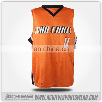 Wholesale custom top style basketball jersey with free design