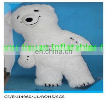 Hot Sale!! Plush Inflatable Polar Bear Mascot Costume Customized 3meter Height Bear Mascot Costume For Wedding Party Use