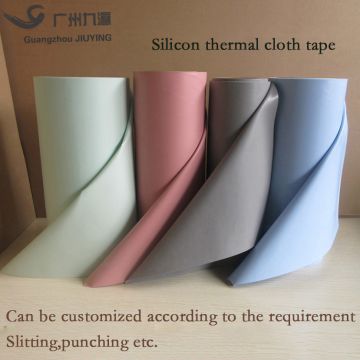 Silicon thermal cloth 0.25mm/0.35mm 300mm width light blue 0.25/0.35mm*300mm*50m