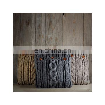 2019 New Design Decorative Plain Cable Knit Pillow Cushion Cover