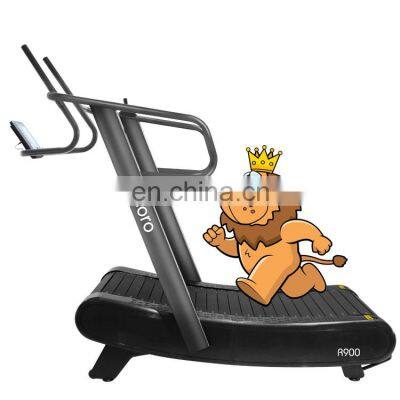 air runner easy up treadmill  non-motorized unpowered curved Manual life fitness commercial running machine for gym use
