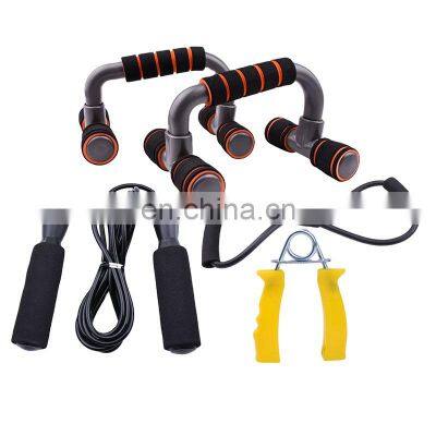 Amazon Hot Selling Push Up Stand Portable Hand Grip Pvc Jump Rope For Indoor Fitness