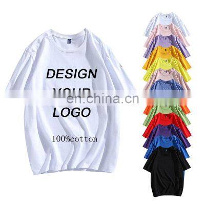 Clothing wholesale custom 100% cotton high quality brand summer  round neck large size men's sportswear short-sleeved t-shirt