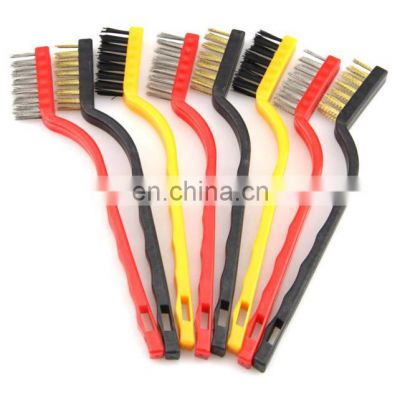 Copper / Iron / Nylon Wire Gas Stove Cleaning Brush For Boiler Cleaning Rust Easy to Use with Plastic handle