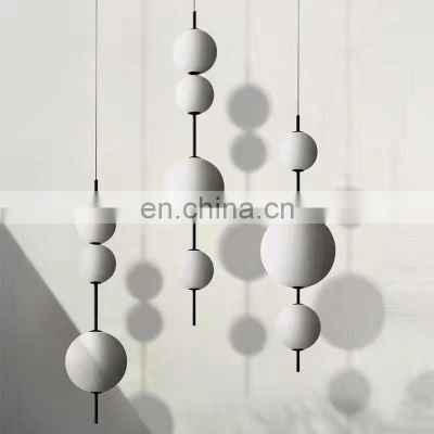 Creative Modern Nordic Chandelier Lamp White Gourd Simple Round Glass Ball LED Indoor Pendant Light