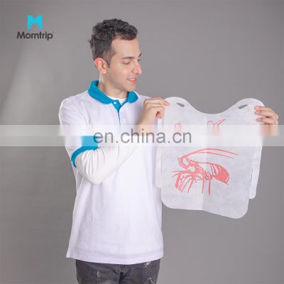 High Quality Lightweight Pullover Paper Plastic Anti Pollution Protective Restaurant Bib For Adult