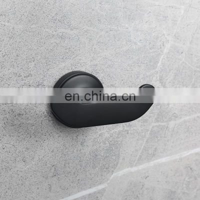 High Quality Easy Installation Zinc Alloy Black Bronze Stainless Steel Bathroom Towel Clothes Wall Mounted Hanger Hooks For Wall