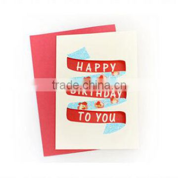 creative fashion happy birthday gift card/birthday greeting card