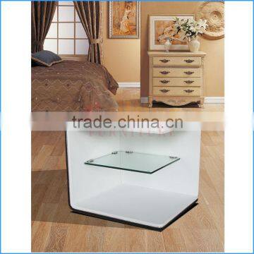 glass mirror bedside tables