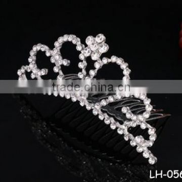 Elegant rhinestone and crystal beauty pageant crowns&tiaras small delica hair accessories
