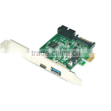 pci express to usb 3.0 converter PCIE x1 to USB3.1 Type C Gen 1 +USB 3.0 with 19pin usb header expanison card                        
                                                                                Supplier's Choice