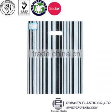 Striped HDPE Die Cut Packing Bag