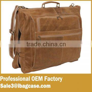 Leather Garment Bag Distressed Custom High Quality Suit Bag for Men