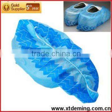 Blue Disposable Non-skid Overshoe with Elastic in FDA,CE,ISO13485 Standard